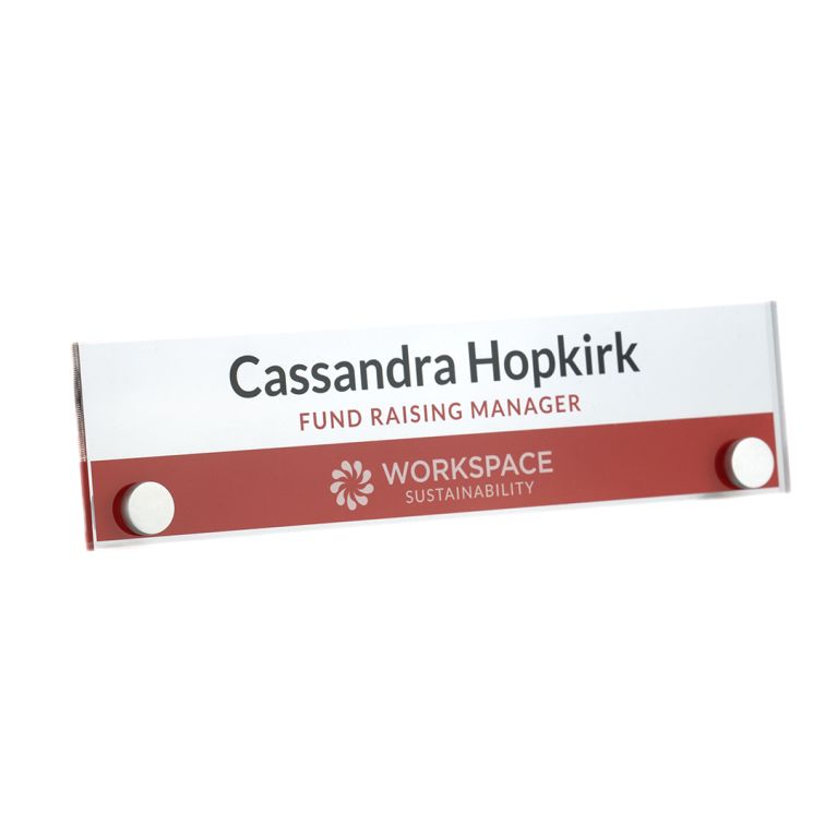 Acrylic Pillar Nameplate 200mm x 50mm