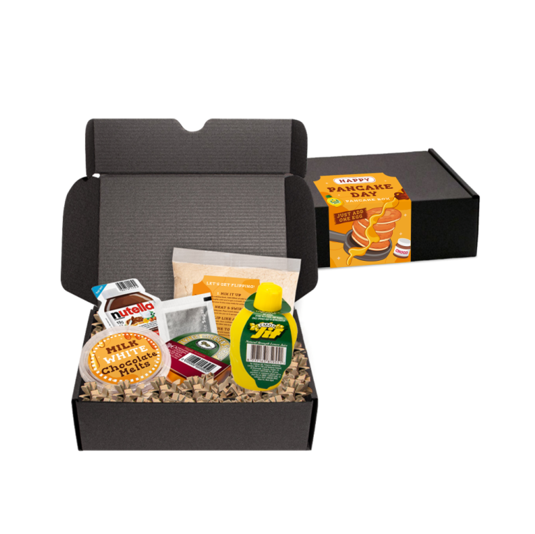 Pancake Day - Midi Black Gift Box - Pancake Day Box - White & Milk Callets