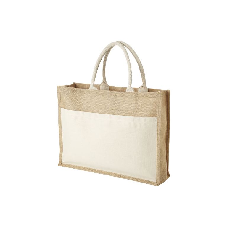 Mumbay cotton pocket jute tote bag 18L