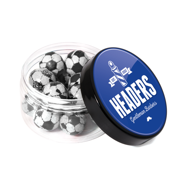 Screw Top Jar - Chocolate Footballs