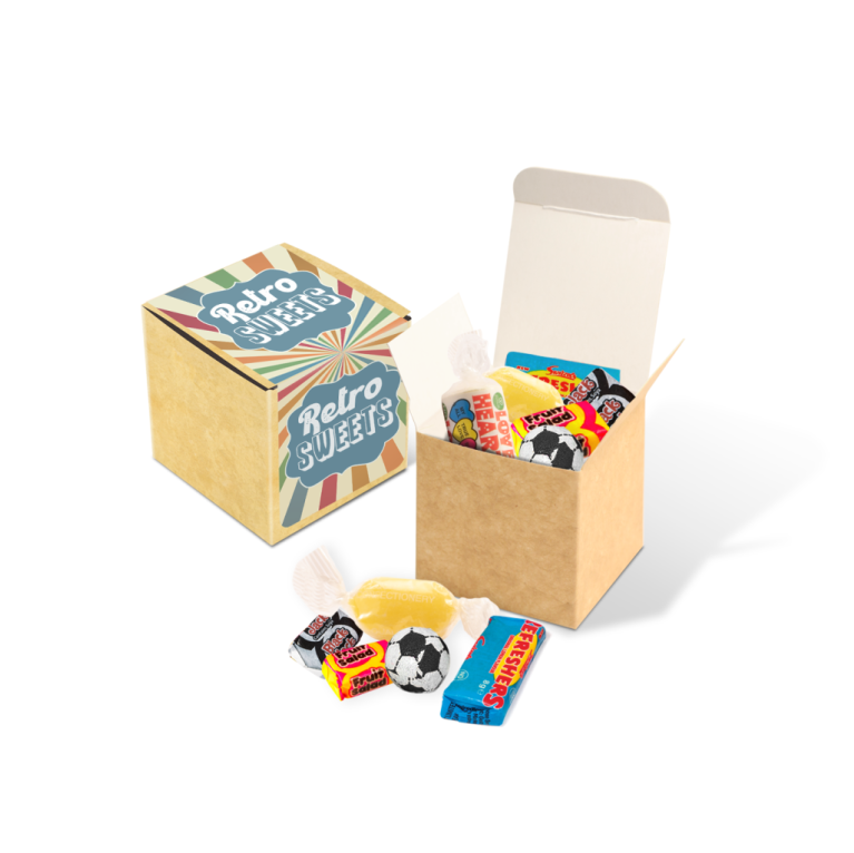 Eco Range - Eco Kraft Cube - Retro Sweets