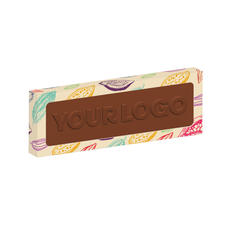 Eco Window Box - 12 Baton Bar - Milk Chocolate - 3D Branding