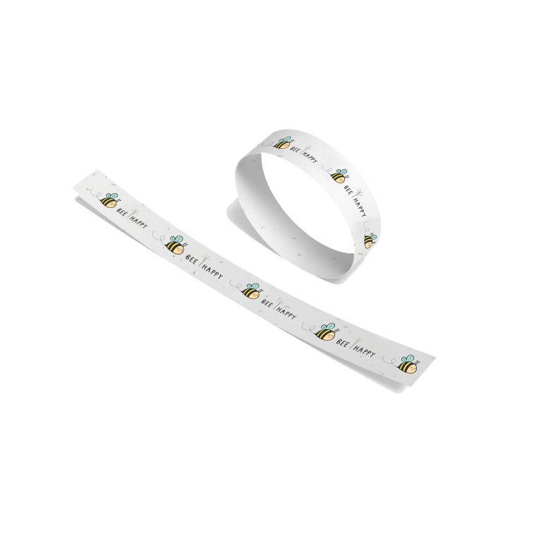 Seeded Paper Wristbands