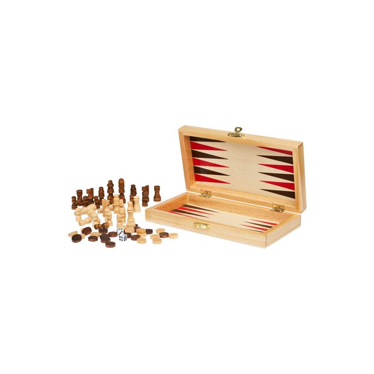 Mugo 3-in-1 wooden game set