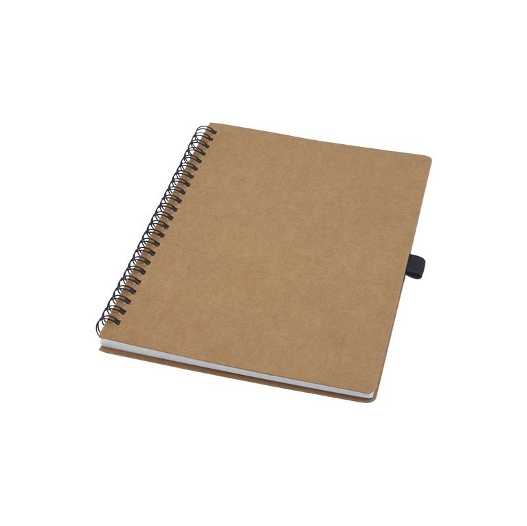 Cobble A5 wire-o recycled cardboard notebook with stone paper