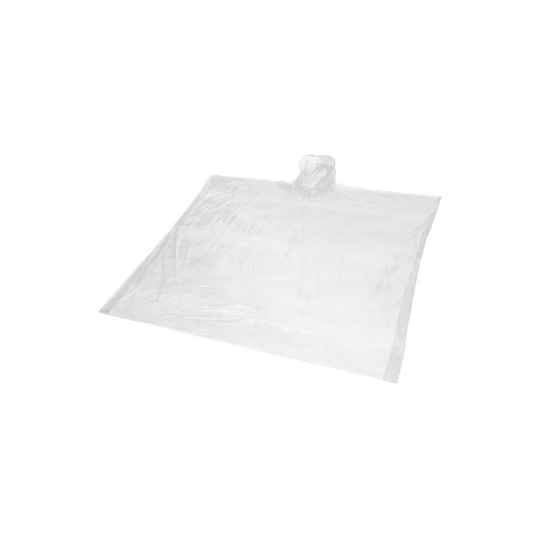 Mayan recycled plastic disposable rain poncho with storage pouch