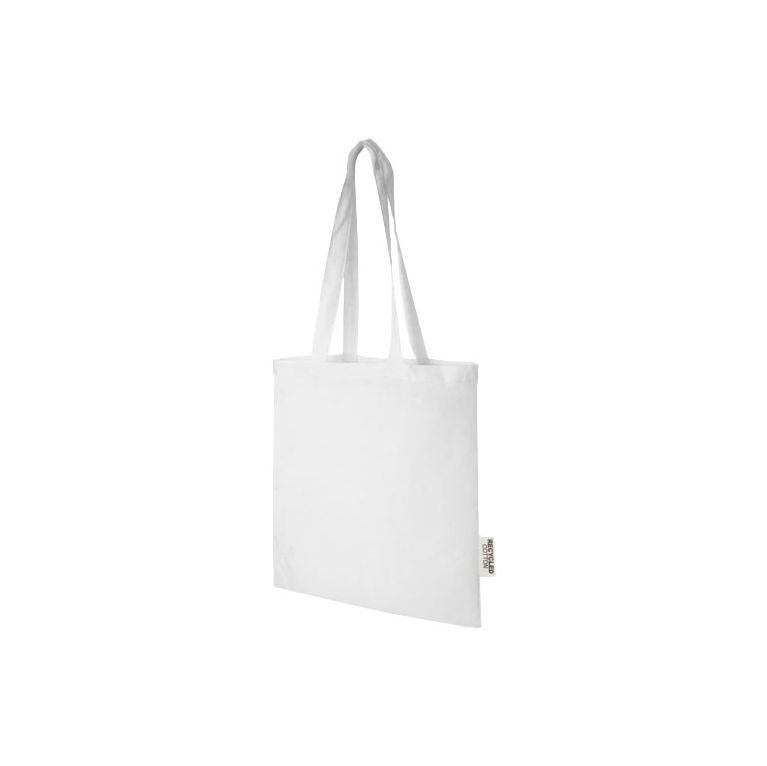 Madras 140 g/m2 GRS recycled cotton tote bag 7L