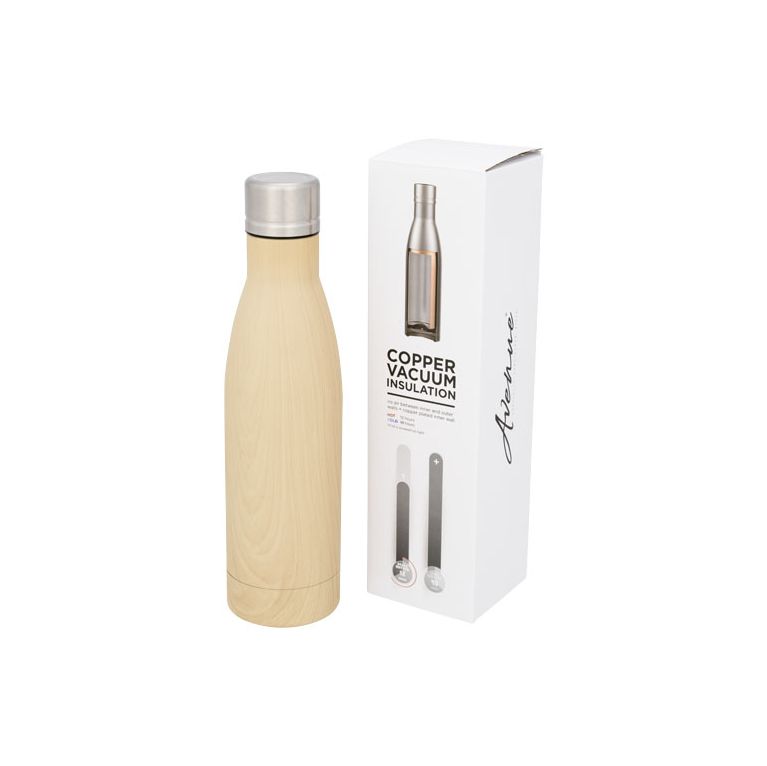 Vasa 500 ml wood-look copper vacuum insulated bottle
