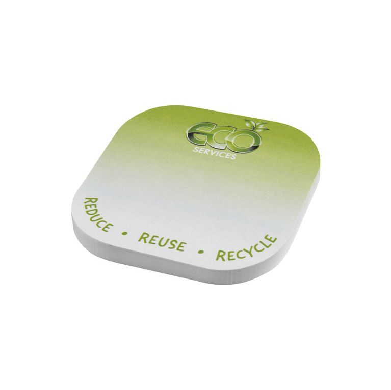 Sticky-Mate® square-shaped recycled sticky notes with rounded corners