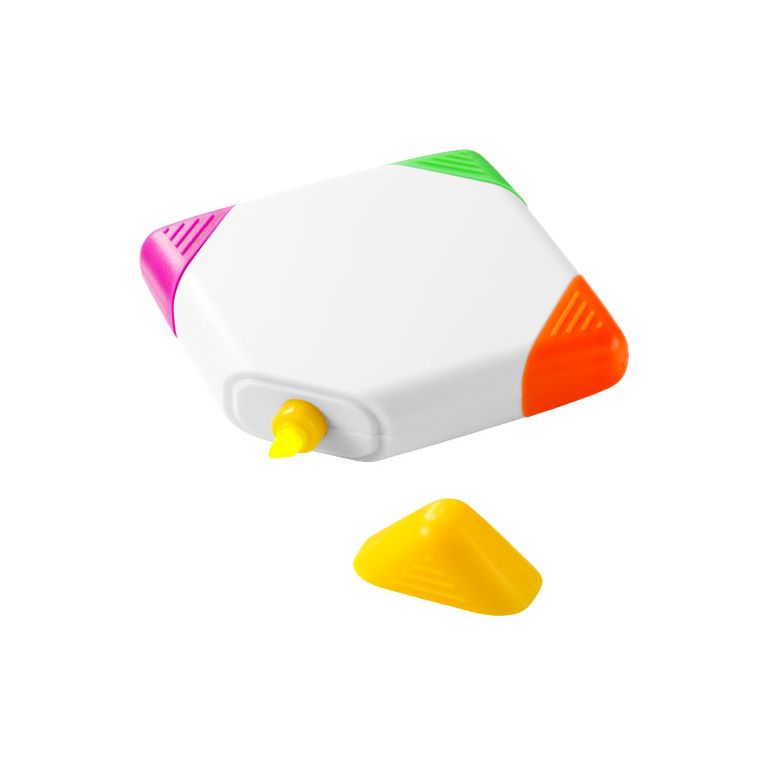 Trafalgar square-shaped 4-colour highlighter