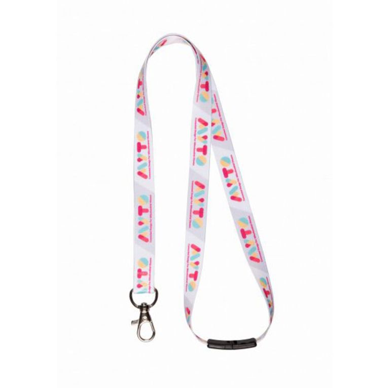 15mm rPET lanyard with safety break- UK Made