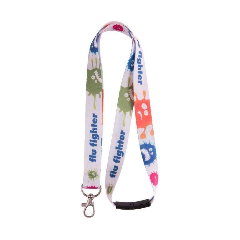 20mm rPET lanyard with safety break- UK Made
