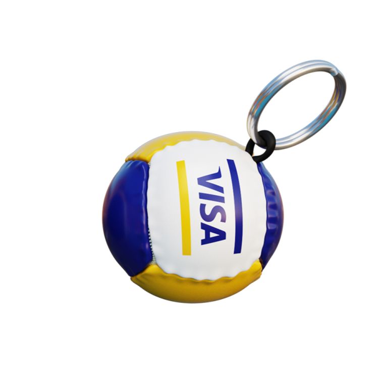 Promotional Football Keyring